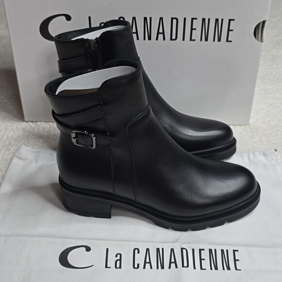 NIB LA CANADIENNE SHAI LEATHER BOOTIE SIZE 5.5 - Picture 3 of 12